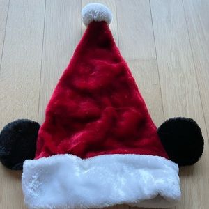 Disney parks adult Mickey Santa hat